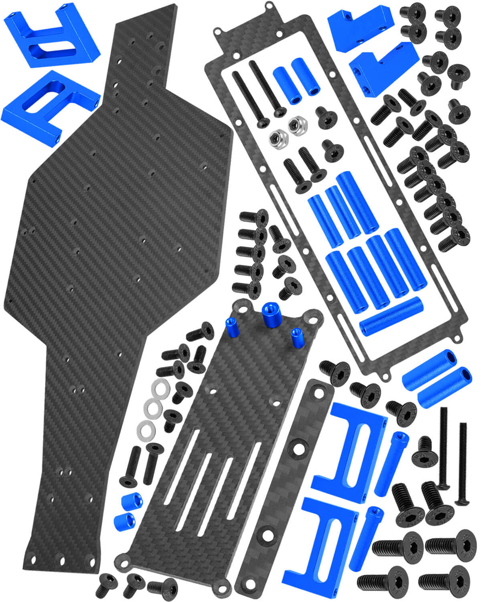hopsupRC Upgrades Parts for Traxxas 1/10 Slash 2WD LCG,RC Carbon Chassis Armor Skid Plate,RC Carbon Fibre Chassis Protect Armor Skid Plate Guard Hops Up,Replaces #5830