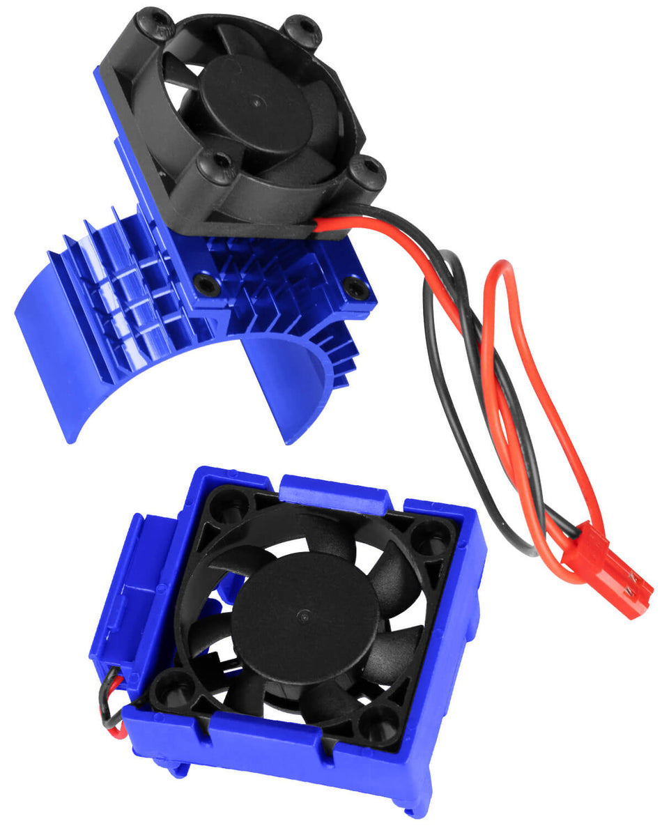 hopsupRC VXL-3s High Velocity Fan Heatsink Set Upgrades Part for 1/10 Traxxas Slash/Rustler/Stampede VXL 4X4 2WD, ESC Motor Cooling Fan