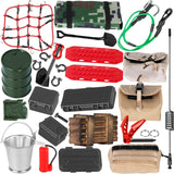 hopsupRC for Traxxas Axial 1/18 1/24 TRX4M K10 SCX24 FCX24 K5 AX24,RC Tow Rope/RC Recovery Board/RC Antennas/RC Simulation Decorative/RC Shovel