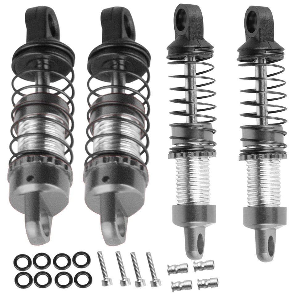 hopsupRC 23mm RC Shocks Upgrades Part for Axial 1/30 SCX30 Ford Bronco 4X4,Chevrolet K10 4X4,Jeep Wrangler JLU 4X4,Aluminum RC Shocks Absorber Damper,Front Rear Assembled Full Metal Shocks
