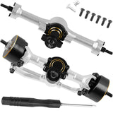 Hcespuos RC Front Rear Axles Upgrades Part for Axial 1/30 SCX30 Ford Bronco 4X4,Chevrolet K10 4X4,Jeep Wrangler JLU 4X4,AXI-2260T1/AXI-2261T2/AXI-2048T1,Aluminum Front&Rear Axle Set