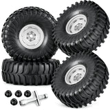 hopsupRC 1.9" Beadlock RC Wheel for 1/10 Axial Traxxas SCX10 SCX10 II SCX10 III TRX4 D90 90046,1.9 Wheel Tires Wheel Hub Wheels Rim, Aluminum 1.9in Beadlock RC Truck Tires and Wheel Rims Heavy Duty Rim