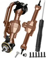 Hcespuos Front Rear Axles Upgrades Part for Axial 1/30 SCX30 Ford Bronco 4X4,Chevrolet K10 4X4,Jeep Wrangler JLU 4X4,AXI-2260T1/AXI-2261T2/AXI-2048T1,Aluminum Front&Rear Axle