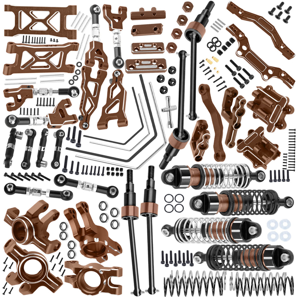 hopsupRC Upgrade Parts for 1/16 Arrma Mojave GROM 223S DSC 4X4 RTR,RC Shock& Arms&Drive Shaft CVD&Steering Knuckle Kit&Shock Tower&Adjustable Links&Steering Block&RC Gearbox&Sway Bar Kit