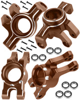 hopsupRC RC Upgrades Parts for Arrma 1/16 Mojave Grom 223S DSC 4X4 RTR,1/16 Mojave Grom 4X4 RTR,Front Steering Block Knuckles&Rear Hubs&C-Hubs Caster Blocks Hops Up,Replace ARA330841