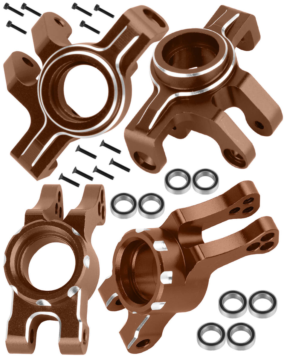 hopsupRC RC Upgrades Parts for Arrma 1/16 Mojave Grom 223S DSC 4X4 RTR,1/16 Mojave Grom 4X4 RTR,Front Steering Block Knuckles&Rear Hubs&C-Hubs Caster Blocks Hops Up,Replace ARA330841