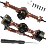 Hcespuos RC Front Rear Axles Upgrades Part for Axial 1/30 SCX30 Ford Bronco 4X4,Chevrolet K10 4X4,Jeep Wrangler JLU 4X4,AXI-2260T1/AXI-2261T2/AXI-2048T1,Aluminum Front&Rear Axle Set