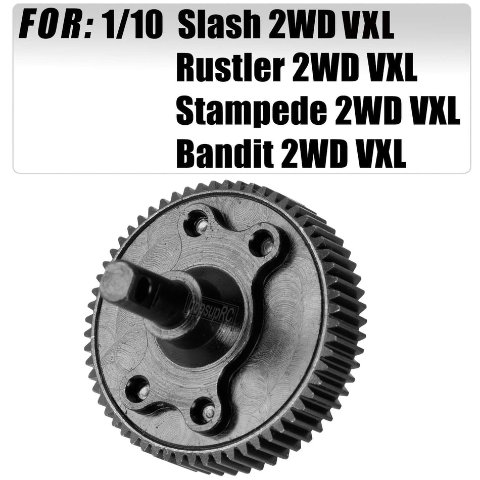 hopsupRC Upgrades Part for Traxxas 1/10 Slash 2WD(VXL),Rustler/Stampede/Bandit 2WD(VXL),Steel Transmission Gear for Gearbox Transmission Gear,Black