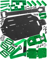 hopsupRC Upgrades Parts Carbon Chassis Armor Skid Plate for traxxas 1/10 Slash 4WD 4X4 VXL (TRA6808).RC Carbon Fibre Chassis Protect Armor Skid Plate Guard Hops Up